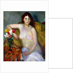 nude with Tulips, by William James Glackens