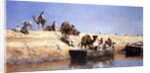 An Embarkment of Camels on the Beach at Sale, Maroc, 1880 by Edwin Lord Weeks