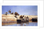 An Embarkment of Camels on the Beach at Sale, Maroc, 1880 by Edwin Lord Weeks