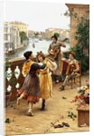 On a Venetian Balcony, by Antonio Paoletti