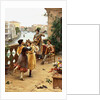 On a Venetian Balcony, by Antonio Paoletti