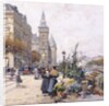 Le Quai aux Fleurs and Hotel by Eugene Galien-Laloue