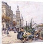 Le Quai aux Fleurs and Hotel by Eugene Galien-Laloue