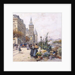 Le Quai aux Fleurs and Hotel by Eugene Galien-Laloue