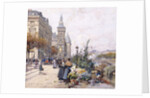 Le Quai aux Fleurs and Hotel by Eugene Galien-Laloue