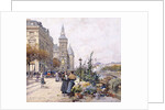 Le Quai aux Fleurs and Hotel by Eugene Galien-Laloue