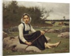 Shepherdess, 1890 by François Alfred Delobbe