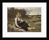 Shepherdess, 1890 by François Alfred Delobbe