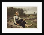 Shepherdess, 1890 by François Alfred Delobbe