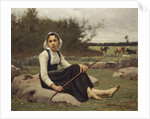 Shepherdess, 1890 by François Alfred Delobbe