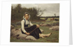 Shepherdess, 1890 by François Alfred Delobbe