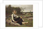 Shepherdess, 1890 by François Alfred Delobbe