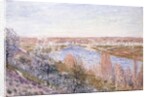 The Village of Champagne at Sunset-April, 1885 by Alfred Sisley