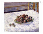 Still Life, Prunes on a Plate, c.1884 by Pierre Auguste Renoir