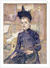 The Woman in the Black Hat, Deaf Berthe, 1890 by Henri de Toulouse-Lautrec