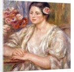 Madeleine in a White Blouse and Bouquet of Flowers, c.1915-1919 by Pierre Auguste Renoir