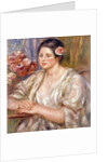 Madeleine in a White Blouse and Bouquet of Flowers, c.1915-1919 by Pierre Auguste Renoir
