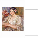 Madeleine in a White Blouse and Bouquet of Flowers, c.1915-1919 by Pierre Auguste Renoir