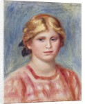 Bust of a Woman with a Rose Coloured Blouse, 1905 by Pierre Auguste Renoir