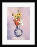 Bouquet of Flowers in a Blue Vase, by Odilon Redon
