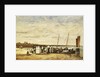 Fisherwomen disembarking from Plougastel, 1870 by Eugene Louis Boudin