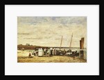 Fisherwomen disembarking from Plougastel, 1870 by Eugene Louis Boudin