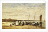 Fisherwomen disembarking from Plougastel, 1870 by Eugene Louis Boudin