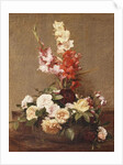 Gladioli and Roses, 1881 by Ignace Henri Jean Fantin-Latour