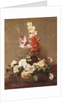 Gladioli and Roses, 1881 by Ignace Henri Jean Fantin-Latour
