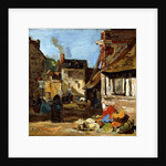 Honfleur, Saint-Catherine market place, 1867-1870 by Eugene Louis Boudin