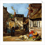 Honfleur, Saint-Catherine market place, 1867-1870 by Eugene Louis Boudin