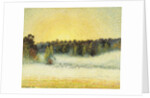Misty Sunset at Eragny, 1891 by Camille Pissarro