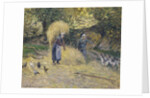Peasants Heaving Straw, Montfoucault, 1875 by Camille Pissarro