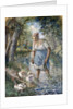 Peasant Crossing a Stream, c.1894 by Camille Pissarro