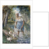 Peasant Crossing a Stream, c.1894 by Camille Pissarro