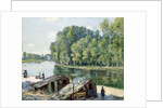 Huts along the Canal du Loing, effect of sunlight, 1896 by Alfred Sisley