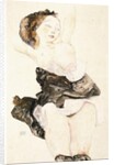 Lying Young Girl, Half Nude, 1912 by Egon Schiele