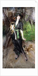 Portrait of a Lady, Lina Bilitis, with two Pekineses, 1913 by Giovanni Boldini