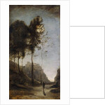 Moonlight on the edge of the Gulf, c.1855-60 by Jean Baptiste Camille Corot