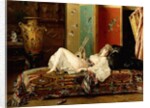 A Reclining Odalisque by Gustave Leonard de Jonghe