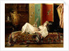 A Reclining Odalisque by Gustave Leonard de Jonghe