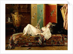 A Reclining Odalisque by Gustave Leonard de Jonghe