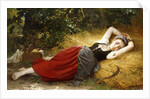 A Young Peasant Girl, Sleeping, 1874 by Leon Bazile Perrault