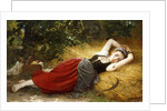 A Young Peasant Girl, Sleeping, 1874 by Leon Bazile Perrault