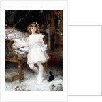 Portrait of Janine Potin with a Kitten, 1904 by Aime Nicolas Morot