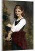 A Young Girl Holding a Basket of Grapes by Elizabeth Jane Gardner Bouguereau