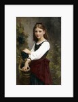 A Young Girl Holding a Basket of Grapes by Elizabeth Jane Gardner Bouguereau