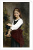 A Young Girl Holding a Basket of Grapes by Elizabeth Jane Gardner Bouguereau
