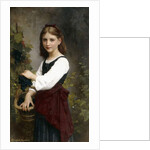 A Young Girl Holding a Basket of Grapes by Elizabeth Jane Gardner Bouguereau