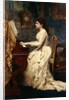 A Young Girl Playing a Piano, 1891 by Charles Edouard de Beaumont